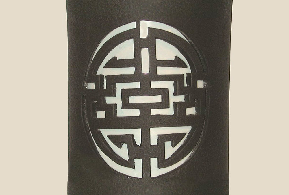 Wall Light-Shoji Design-Open Top Half Round-Black Suede-Indoor-Outdoor