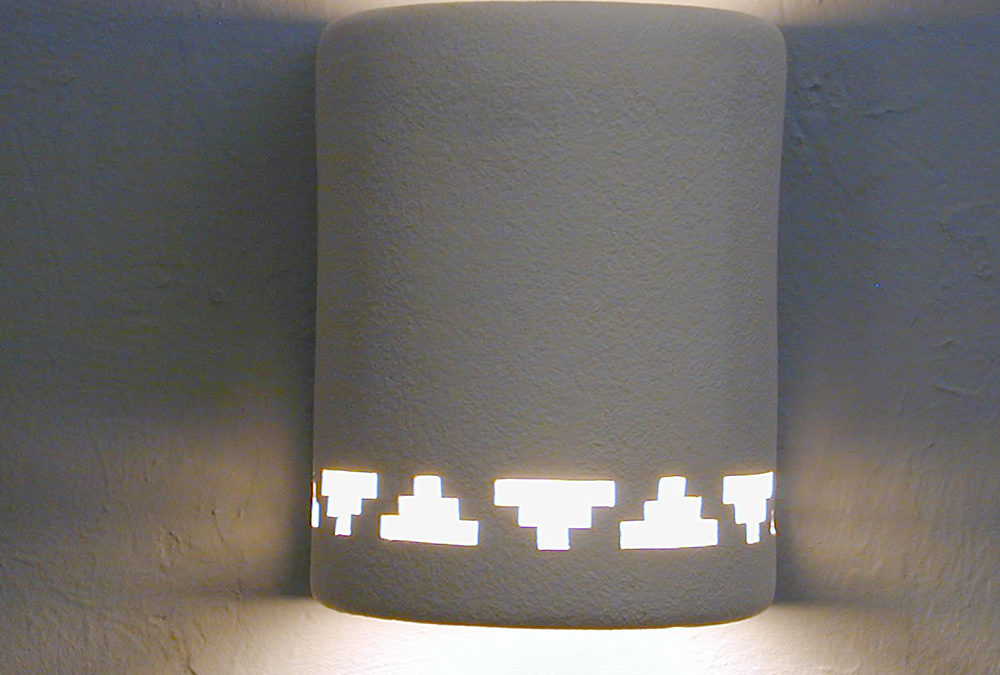 Wall Light-Steps Border-Open Top Half Round-White-Indoor-Outdoor