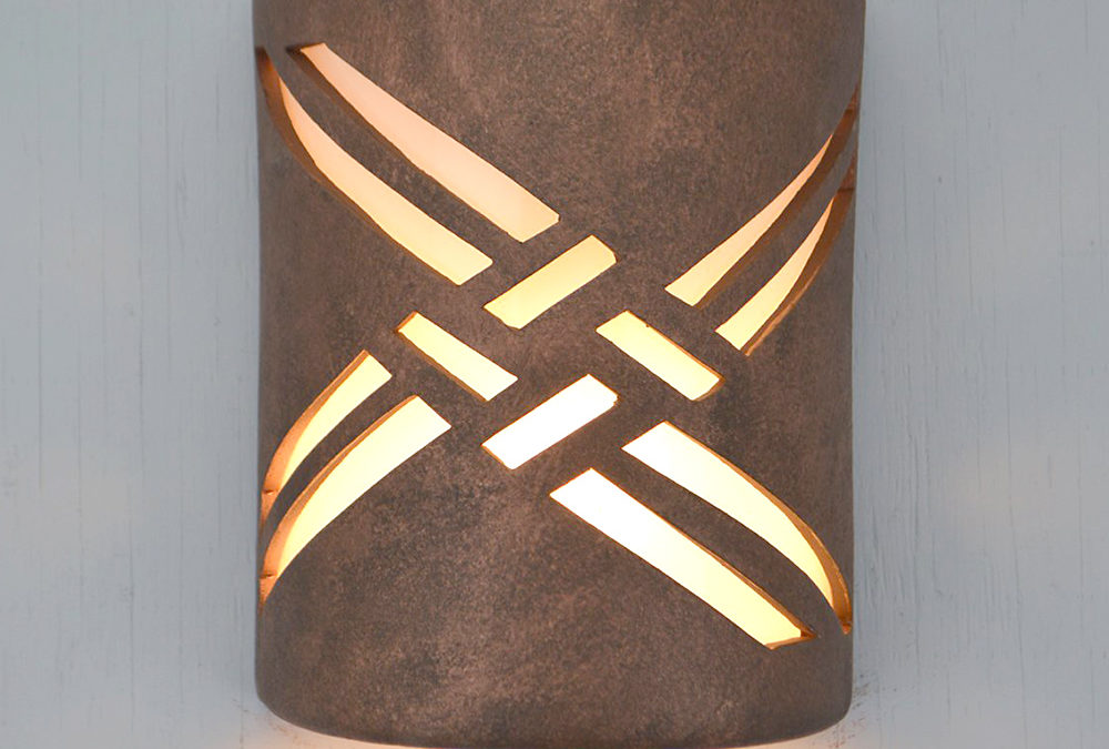 Wall Light-Weavings-Open Top Half Round-Antique Copper-Indoor-Outdoor