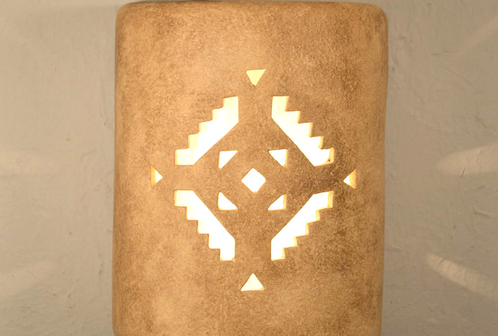 Wall Light-Geometric-Open Top Half Round-Parchment-Indoor-Outdoor