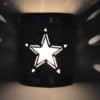 9" Wall Light-Texas Star-Open Top Half Round-Silver Rocky Road-Stainless Steel Bands-Indoor-Outdoor - Image 3