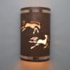Wall Light-Wild Horses-Open Top Half Round-Antique Copper-Copper Bands-Indoor-Outdoor - Image 2