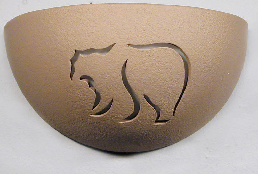 Bowl Light-Mountain Bear-Taupe-Indoor-Uplight