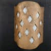 Wall Light-Harlequin on a Shield Handcut Half Round-Antique Bronze-Indoor-Outdoor