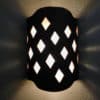 Wall Light-Harlequin on a Shield Handcut Half Round-Antique Bronze-Indoor-Outdoor - Image 2