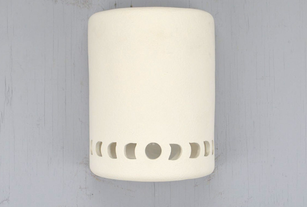Wall Light-Bullets Bottom Border-Open Top Half Round-White-Indoor-Outdoor