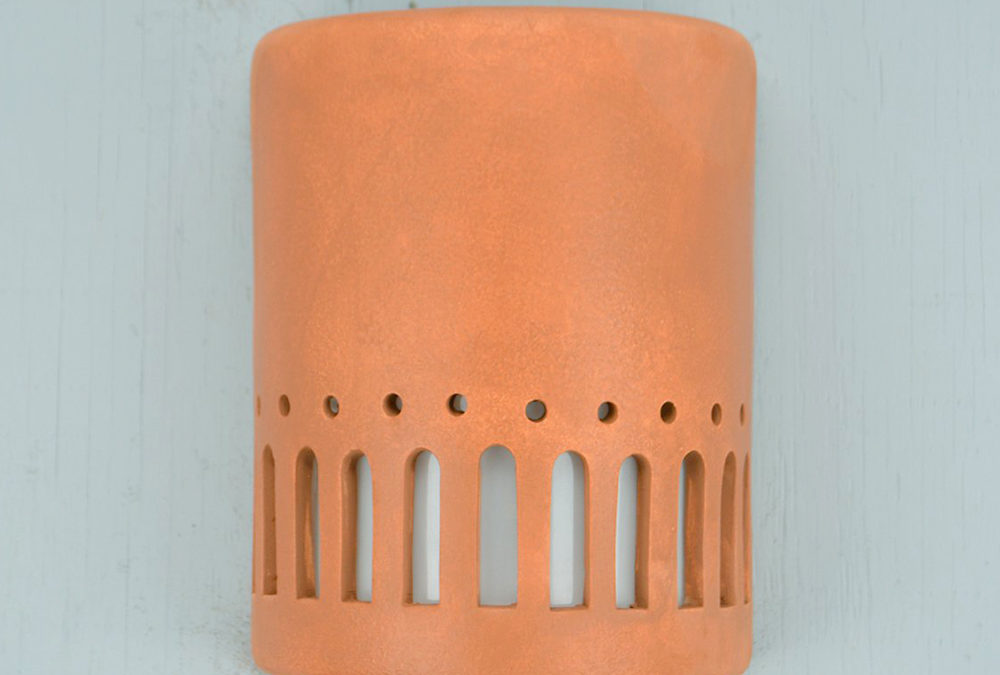 Wall Light-Arches-Open Top Half Round-Clay Wash-Indoor-Outdoor