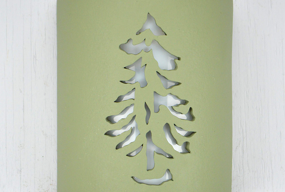 Wall Light-Pine-Open Top Half Round-Olive Green-Indoor-Outdoor