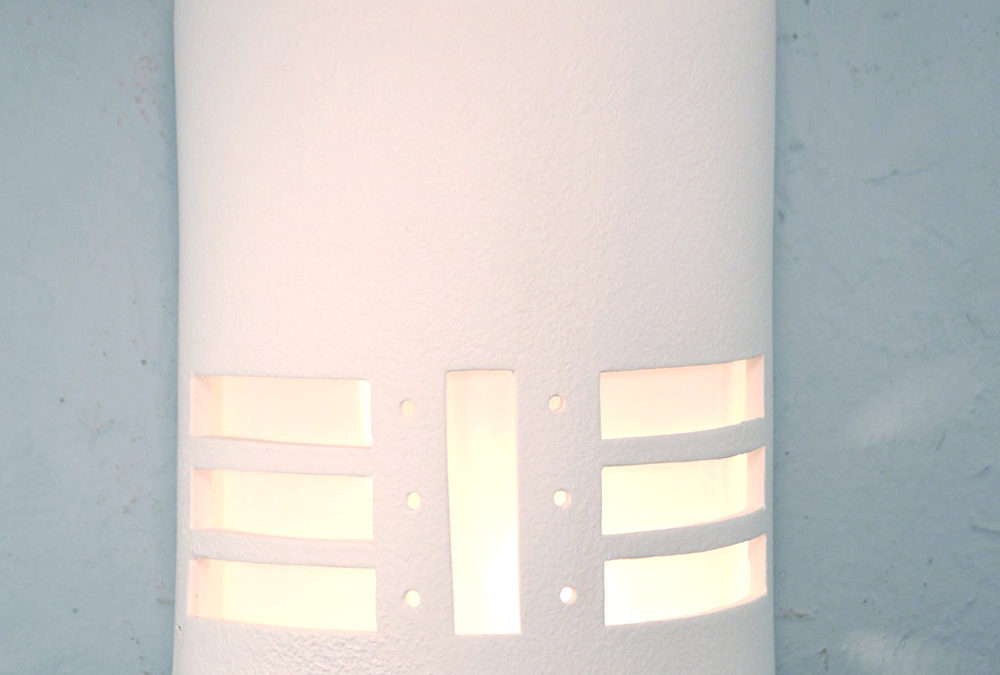 Wall Light-Rialto-Open Top Half Round-White-Indoor-Outdoor