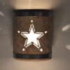 9" Wall Light-Texas Star-Open Top Half Round-Silver Rocky Road-Stainless Steel Bands-Indoor-Outdoor - Image 2