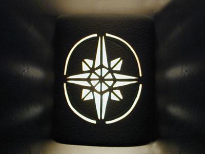 Open Top-Compass Star Design-White color-Indoor/Outdoor