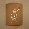 9" Open Top - Elk Design, in Terracotta Olive Color - Indoor/Outdoor
