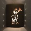 9" Open Top - Elk Design, in Terracotta Olive Color - Indoor/Outdoor