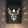 Wall Light-Phoenix-Closed Top (Dark Sky) Half Round-Raw Turquoise-Indoor-Outdoor - Image 2