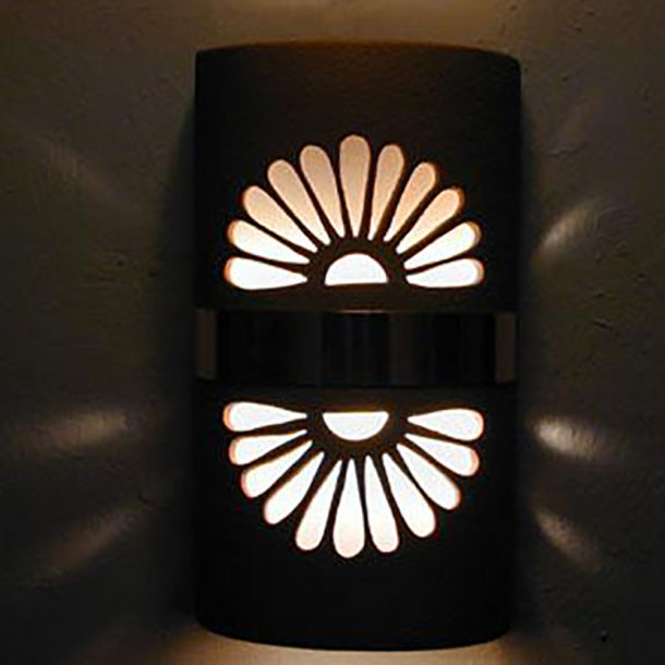 BrownIndoorOutdoor Wall Sconce Southwest Ceramic Lighting