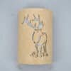 Wall Light-Elk-Open Top Half Round-Tan Tone-Indoor-Outdoor
