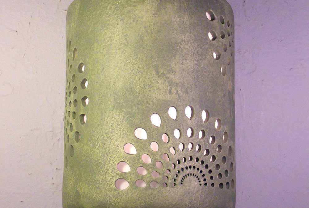 Wall Light-Mums-Open Top Half Round-Moss Wash-Indoor-Outdoor