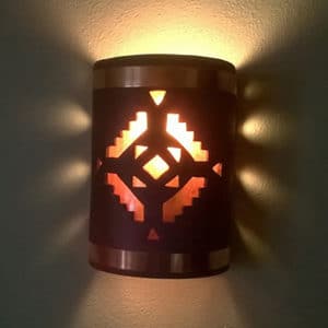 Southwest style outdoor store wall sconces