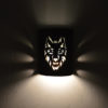 Wall Light-Wolf-Open Top Half Round-Tin Roof Green-Indoor-Outdoor - Image 3