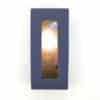 Wall Sconce-Picture Window-Low Profile ADA Rectangle-Navy Blue-Silver Mica-Indoor-Outdoor-Open Top