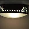 Southwestern Ceiling Fixture-13" Flush Mount-Fan with Bullets -Rust Mica-Teal-interior - Image 2