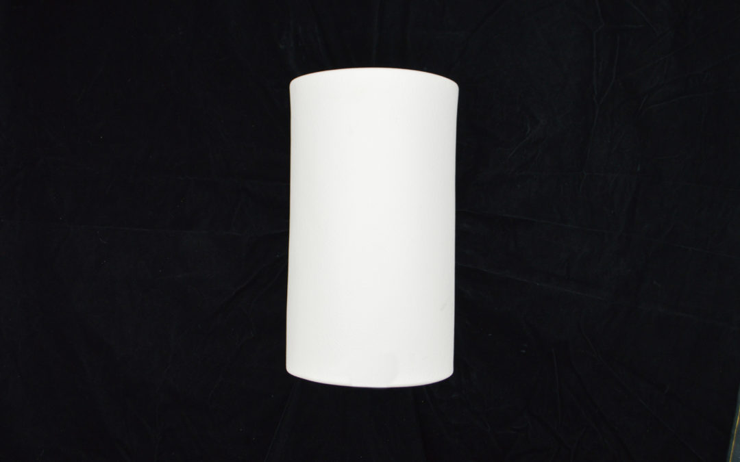 Wall Sconce-Architectural-Low Profile Half Round Open Top-Unfinished Bisque-Indoor-Outdoor