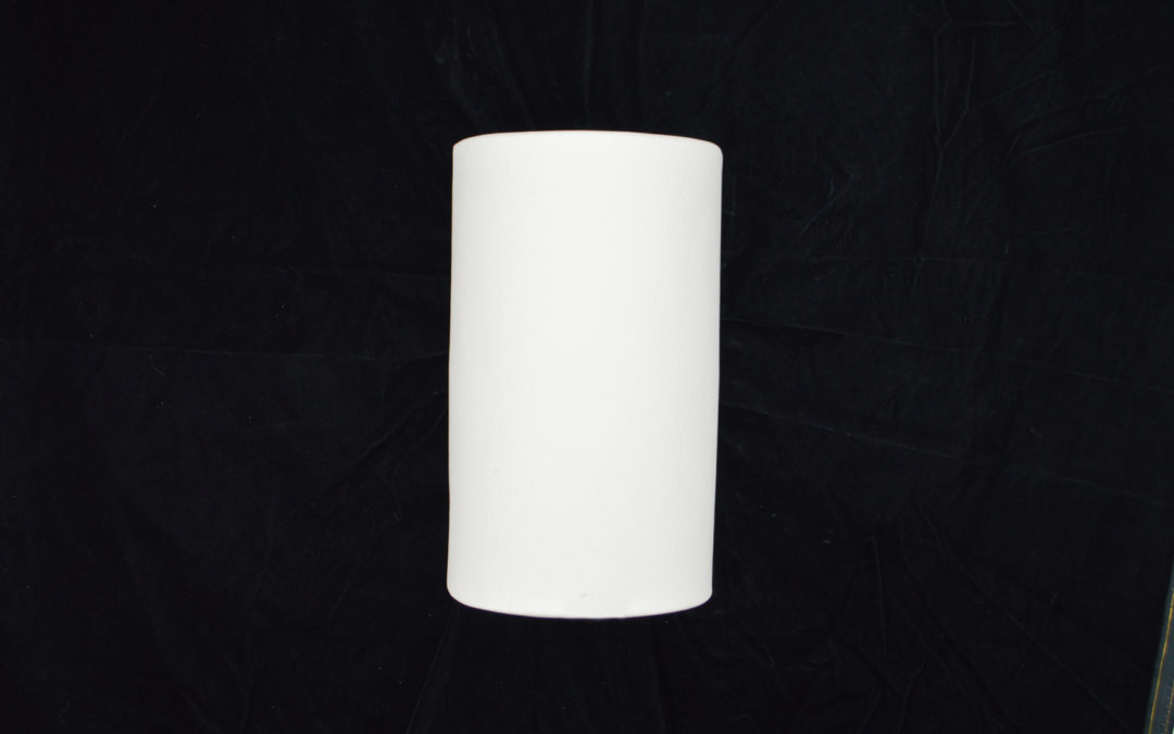 Wall Sconce-Architectural-Low Profile Half Round Closed Top-Unfinished Bisque-Indoor-Outdoor