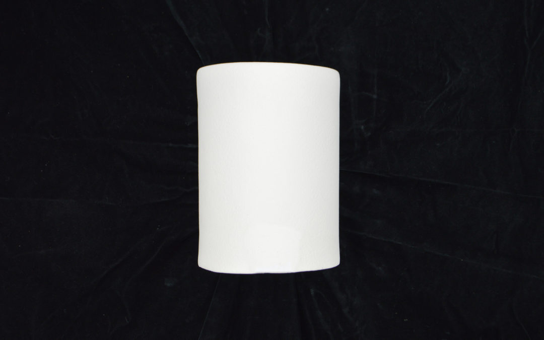 8″ Wall Light-Architectural-Closed Top Half Round-Unfinished Bisque-Indoor-Outdoor