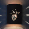 Southwestern Wall Sconce Light-Pine Cone-Open Top-Antique Copper-Indoor-Outdoor - Image 3