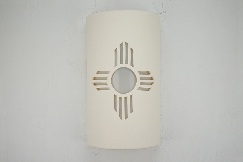 Wall Light-New Mexico Sun-Zia-Open Top-White-Indoor-Outdoor