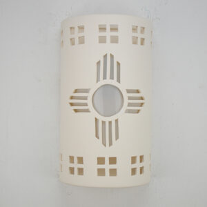 New Mexico Sun-Zia with Windows border designs-White color- 14'' indoor, outdoor light website