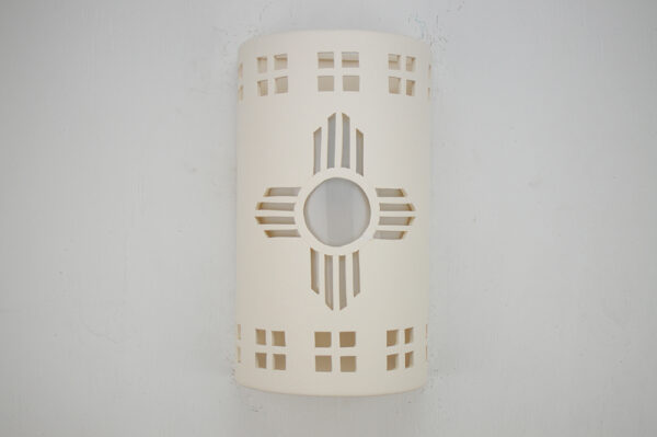 New Mexico Sun-Zia with Windows border designs-White color- 14'' indoor, outdoor light website