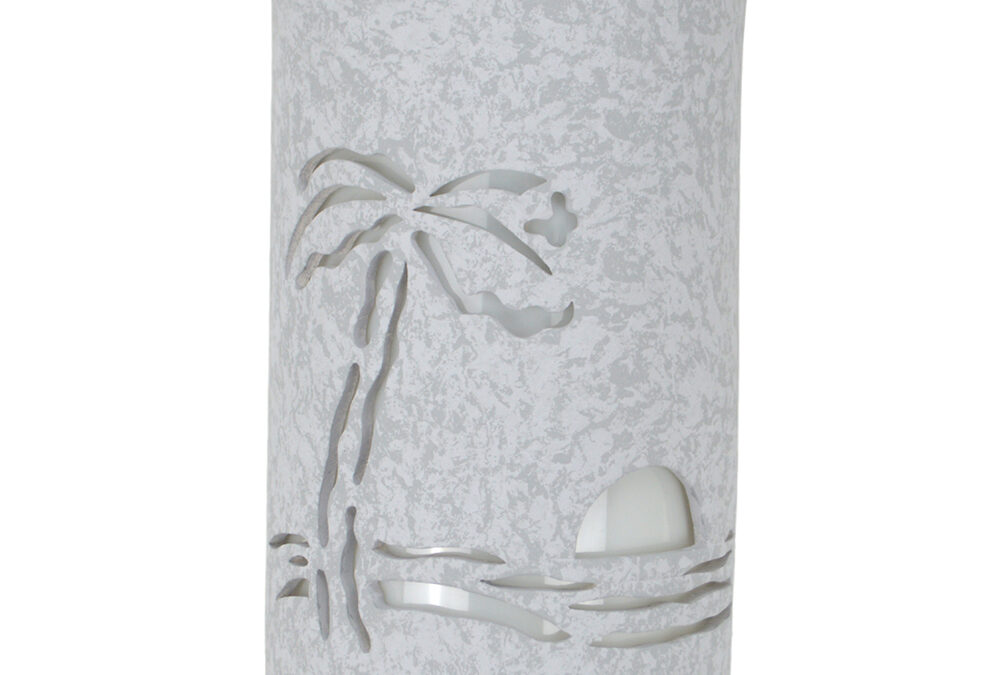 “Quick Ship” – Various Sizes – Palm Tree Design in Gray Tone