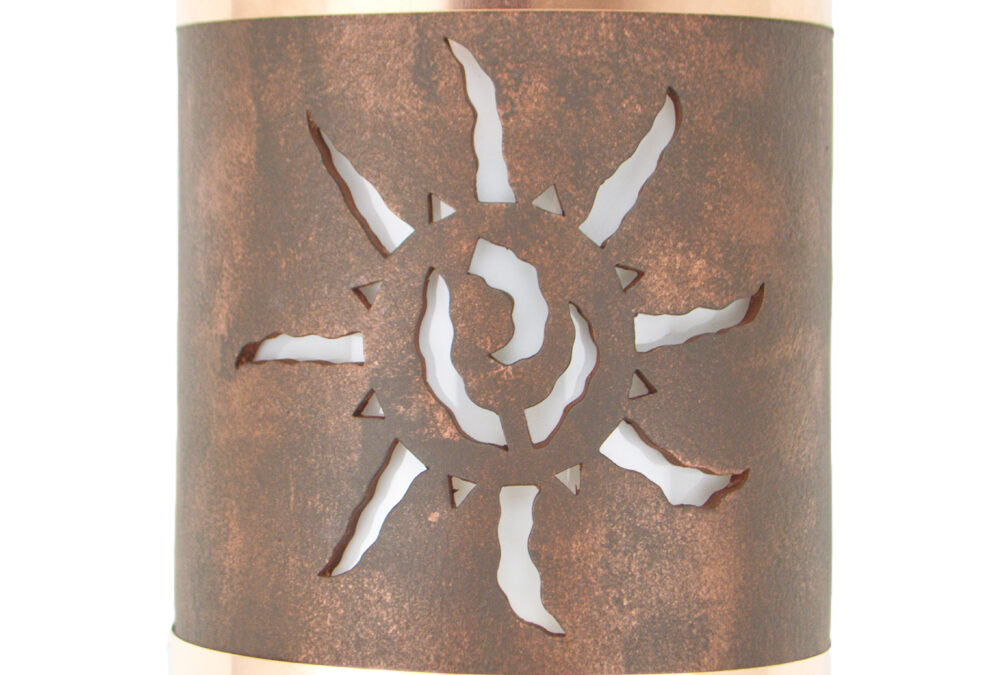 “Quick Ship” – Various Sizes – Southwest Ancient Sun Design, Copper Bands