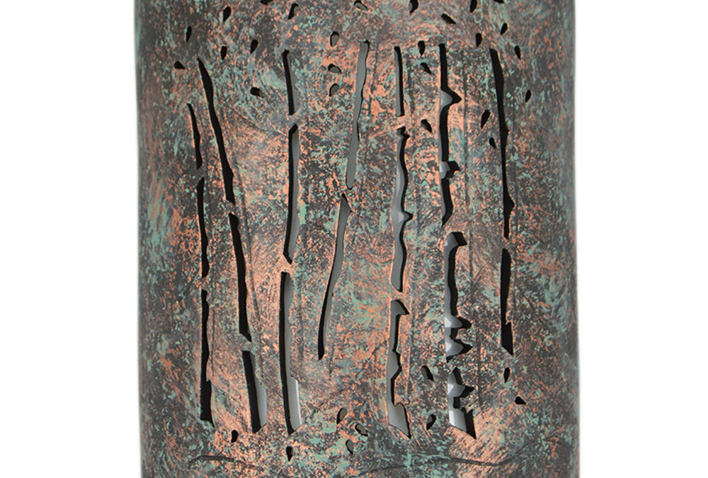 Wall Light-Aspen Grove-Open Top Half Round-Moss Copper Agate-Indoor-Outdoor