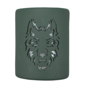 Wolf design in Tin Roof Green-9'' Open Top