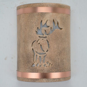 Elk design with copper bands in Coffee Wash 2