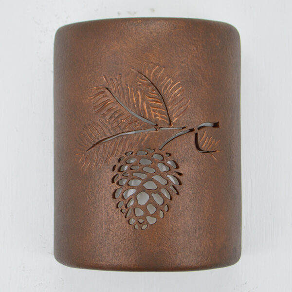 Pine Cone design in Antique Copper- 9" light for the indoor and outdoor