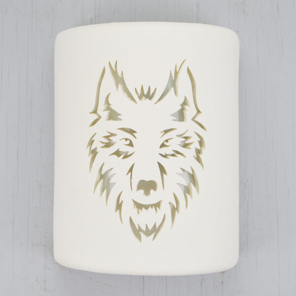 Wolf design in Bisque, 10" ADA Low Profile